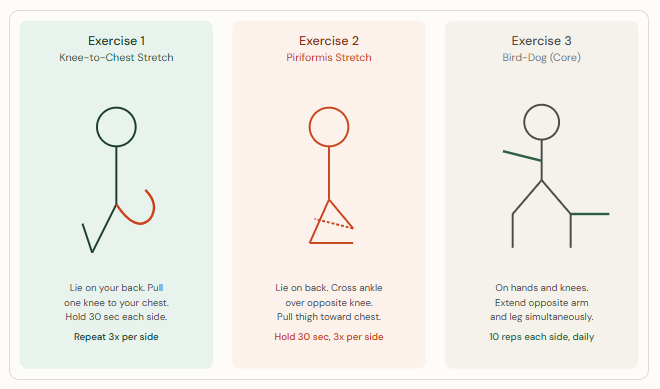 3 Safe Exercises for Sciatica Relief (Do These at Home)