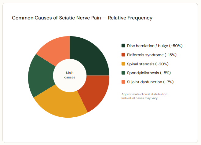 Common Causes of Sciatic Nerve Pain — Relative Frequency